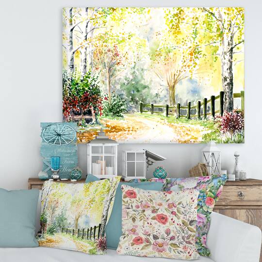 Designart - Autumn Countryside Landscape In The Afternoon